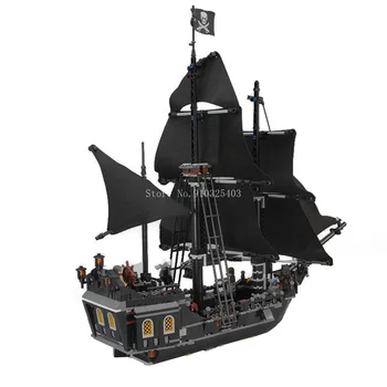 Black Pearl Loď Kompatibilné s Pirátmi Lode Caribbeanes Model Stavebné Bloky Chlapci Narodeninám Deti Hračky 6001 6002