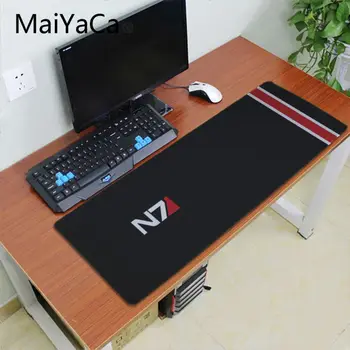 Maiyaca Mass Effect N7 Hra Logo hráč hrať rohože Tabuľka Klávesnice Gaming mouse pad hráč 60X30CM Veľké Office Počítač, písací Stôl Mat