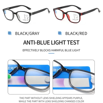 VCKA Nový chytrý a pohodlné okuliare na čítanie, môže zabrániť modré svetlo progresívne multi zameranie predpísať okuliare +1.0 yo+3.5