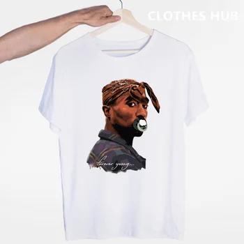 Tupac 2pac Hip Hop Swag harajuku Streetwear T-shirt O-Krku, Krátke Rukávy Lete Ležérne Módne Unisex Mužov A Žien Tričko