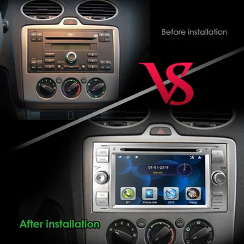 2din Auto DVD GPS Navi Hráč Stereo Rádio Audio Pre Ford Focus 2 Mondeo S C Max, Fiesta Galaxy Spojiť S 8G mapu usb, rds swc bt