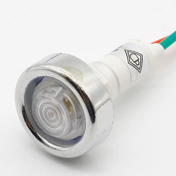 10pcs 10 mm 12V LED indikátor s 18 cm drôtu signálu lampa