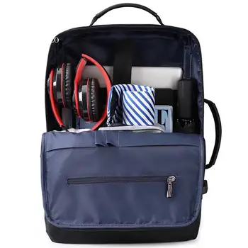 William Polo batoh pre mužov veľkú kapacitu, rozšíriteľná travel bag anti-theft nepremokavé USB nabíjanie 17 palcový Počítač Batoh