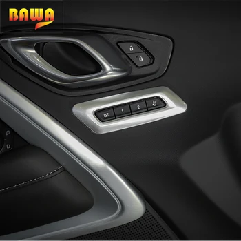 ZAVESENIE Interiéru Vozidla Pamäte Sedadla ovládacie Prvky spínač tlačidlo Dekorácie Kryt Krúžok Samolepky Pre Chevrolet Camaro 2017 Do Auta Styling