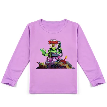 Nové Bitky Hviezdy Teplé Oblečenie Tričko Deti 3D Dlhý Rukáv Leon Spike Vrana Browl Topy Tees na Dieťa, Vianočný Darček k Narodeninám
