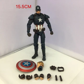 Disney, Marvel Avengers Kapitán Amerika 15.5 cm Akcia Obrázok Anime Mini Dekorácie PVC Zber Figúrka Toy model detí