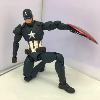 Disney, Marvel Avengers Kapitán Amerika 15.5 cm Akcia Obrázok Anime Mini Dekorácie PVC Zber Figúrka Toy model detí