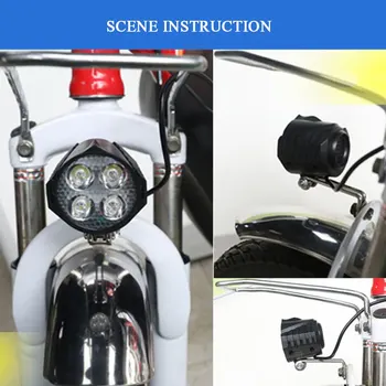 Klince E-Bike 12V 24V 36V 48V 60V 72V Elektrických Bicyklov Svetla s Horn Nepremokavé Vysokej Kvality Svetlometu Horn Nastavenie Predných Svetlometov