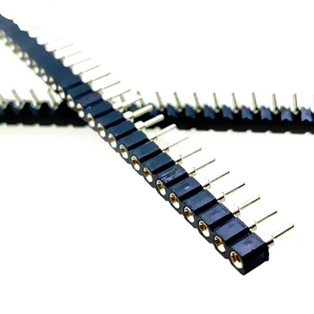 10Pcs/Veľa 2.54 mm 1x40 Pin Pásy Tin PCB Panel IC Nerozbitné Kola Ženskej Pin Hlavičky Konektor