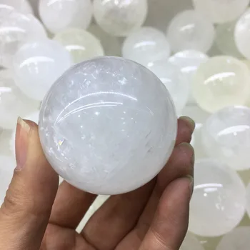 50 mm Jasný OPTICKÝ KALCITU s DÚHY Sladké Island Spar Crystal Sphere Guľa