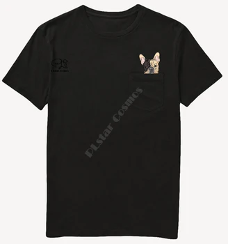 Frenchie Uprostred Ruku Vo Vrecku T Shirt Psa Milovníkov Čierna Bavlna Mužov Cartoon t shirt mužov pre ženy, Nové Módne tričko