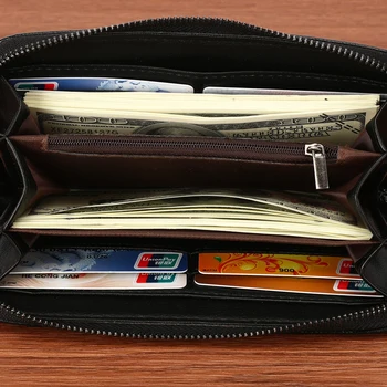 Tidog kórejský štýl dlhé kožené peňaženky