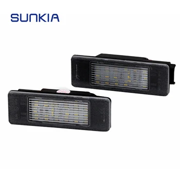 SUNKIA 2 ks/box bez Chýb LED Licenčné Číslo Doska Svetlo pre Benz Sprinter(W906)/VITO(W639)/Viano(W639) 18# 6000K-Biele Lupienky