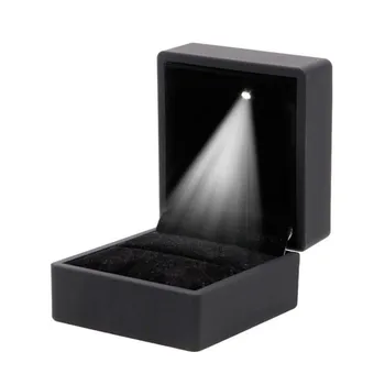 Luxusné Šperky Náhrdelníky Náušnice Krúžok Box Prípade Držiteľ Darček s LED Svetlom Svadobné Zásnubný Prsteň, Šperky Zobraziť