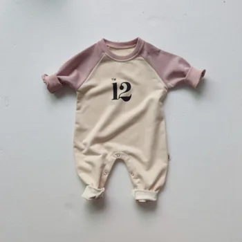 Novorodenca Remienky Baby Chlapci, Dievčatá Bavlna 12 Písmeno Tlač Oblečenie Na Jeseň Zima Infantil Kombinézach Kostým Detský Roztomilý Romper 0-2 Y