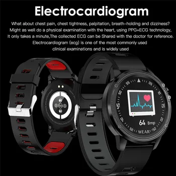 ASKMEER L8 Smart Hodinky Vodotesné IP68 Smartwatch Muliti-Športové Mužov Smart Hodinky EKG PPG Krvného Tlaku, Srdcovej frekvencie Náramok