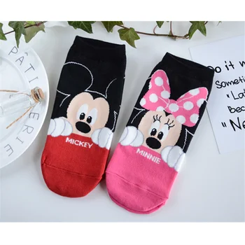 Disney Roztomilý Kreslený Bavlnené Ponožky Nový Dizajn Vianočné Krátke Ponožky, Papuče Deti Bežné Mäkké Zábavné Čln Ponožky