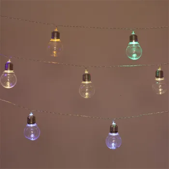 2,5 M 10 Led Globálne loptu String svetlo Transparentné Loptu Stabilný Dovolenku osvetlenie AA Batérie powered na Vianoce,Bar,Party,Festivaly