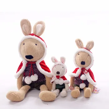 Roztomilé Vianočné Rabbit Oblečenie pre Bábiky Vypchaté Zvieratá Hračka, Mäkké Vianočné Bunny Doll Oblečenie Králiky Hračka pre Deti, Nový Rok Darčeky