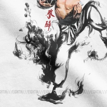Muži Drunken Master Jackie Chan, T Košele Film Čínsky Drak Číne Kung-Fu Boj Bavlna Top Krátky Rukáv Tees Darček T-Shirts