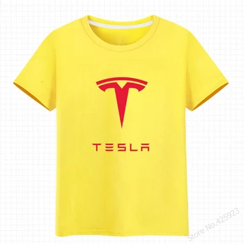 Nové Módne Bavlna Krátky Rukáv Muž Tesla T-shirt farbou bežné tričká mužské Oblečenie, topy