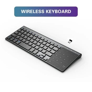 2.4 G Wireless Gaming Keyboard Super Slim S Touchpadom Pre Andriod IOS Telefón, Tablet Android Smart TV Box Pre Android Windows