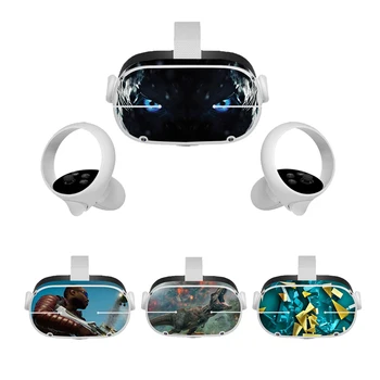 PVC Kože Nálepka pre Oculus Quest 2 VR Headset Virtuálnej Reality Cartoon Protetcive Obtlačky pre Quest2 vr radič Príslušenstvo