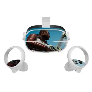 PVC Kože Nálepka pre Oculus Quest 2 VR Headset Virtuálnej Reality Cartoon Protetcive Obtlačky pre Quest2 vr radič Príslušenstvo