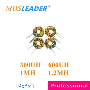 Mosleader 9x5x3 100KS 300UH 600UH 1MH 1.2 MH 9*5*3 Izolácie drôtu krúžok induktory Toroidné induktory Mn-Zn Zelená induktory
