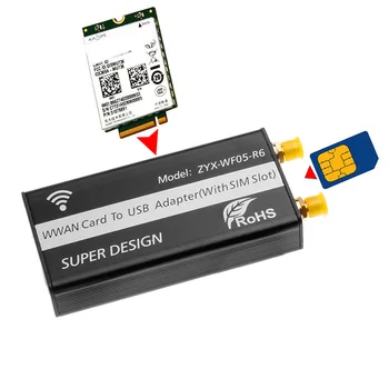 1 ks NGFF(M. 2) na USB Adaptér S SIM Karta, Slot pre WWAN/LTE/4G Modulu NOVÉ