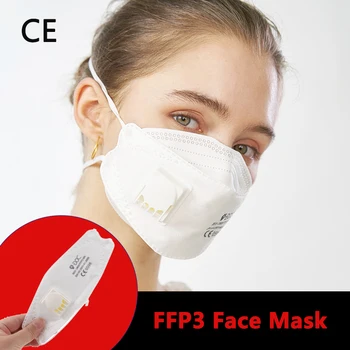 1-100ks Mascarilla FFP3 Dospelých Úst Maska 5 Vrstva Proti prachu Respirátor Opakovane Bezpečnosti Úst Čiapky Ochranné pleťové Masky CE