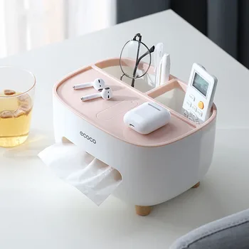 Tkanivo Skladovanie Papiera Box Domácnosti Obývacia Jedáleň Čaj Stôl Nordic Jednoduchá Multi-Funkčné Tvorivé Krásne Diaľkové Ovládanie